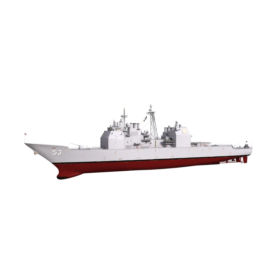 3d uss mobile bay cg-53 model