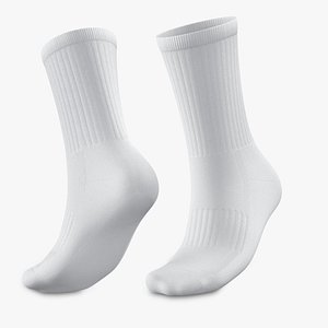 Sport Long Sock On The Foot