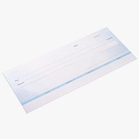 Torn Off Blank Bank Cheque