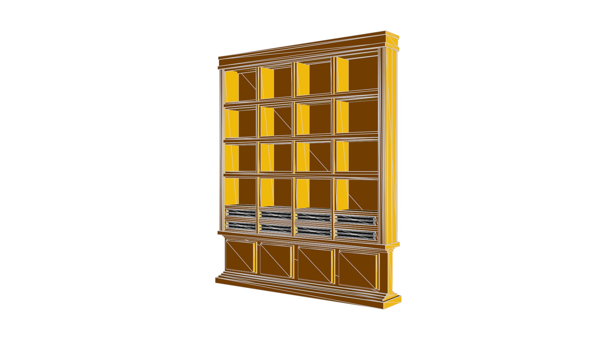 Modern Greek Style Bookshelf II 3D Model TurboSquid 2023969