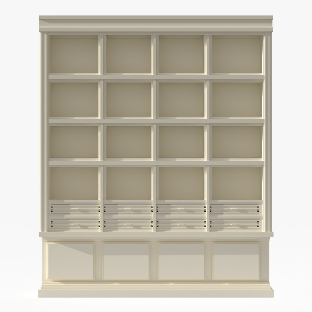 Modern Greek Style Bookshelf II 3D Model TurboSquid 2023969