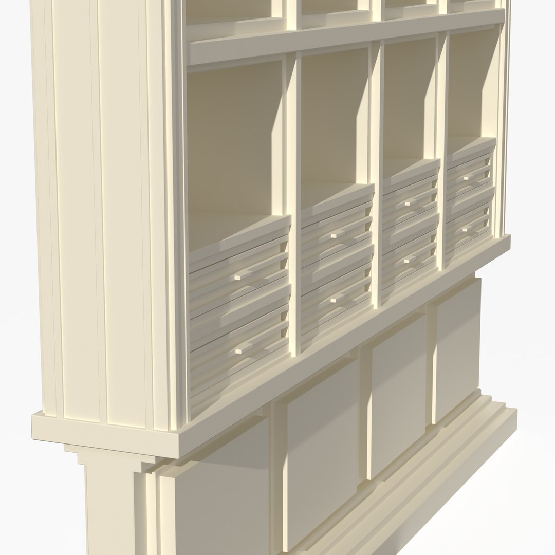 Modern Greek Style Bookshelf II 3D Model TurboSquid 2023969