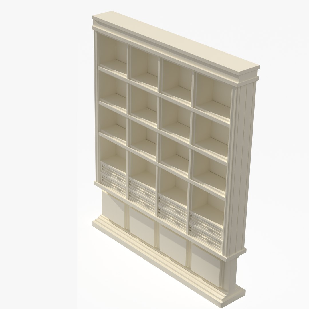Modern Greek Style Bookshelf II 3D Model TurboSquid 2023969