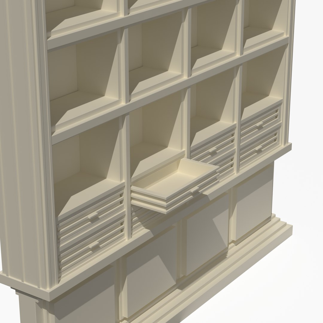 Modern Greek Style Bookshelf II 3D Model TurboSquid 2023969
