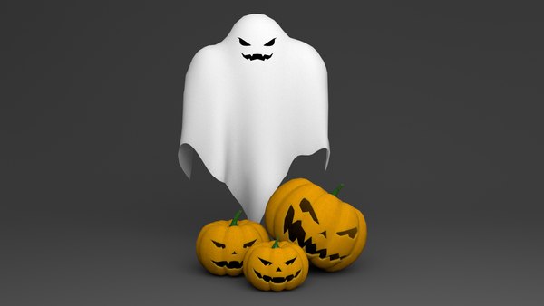 Halloween Pumpkin and Ghost Free Pack 3D