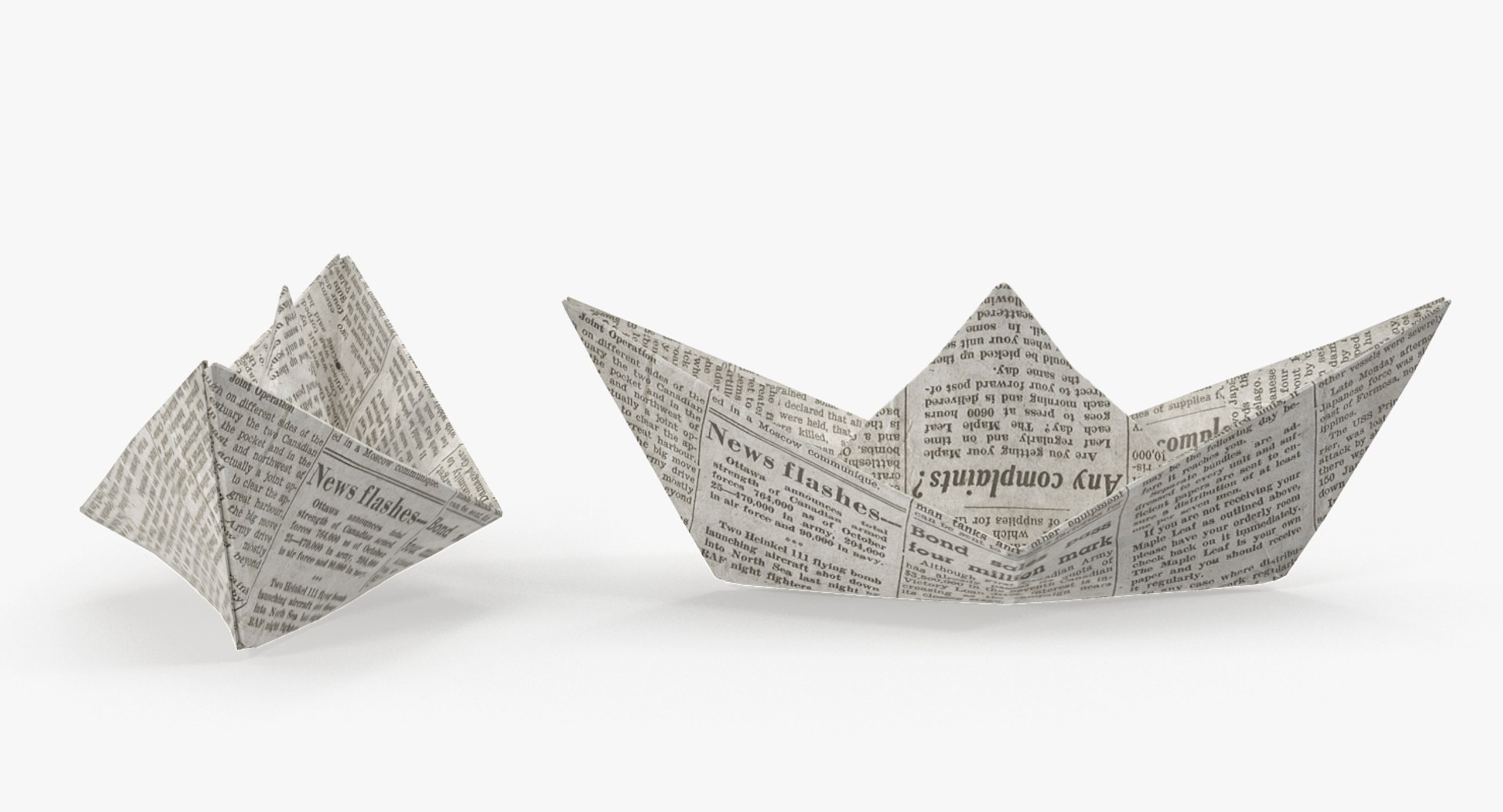 newspaper paper boat 3D model https://p.turbosquid.com/ts-thumb/6T/8s4PGs/06cblVb7/newspaperpaperboatvray3dmodel003/jpg/1519850584/1920x1080/fit_q87/a81f755e373fa8b6bbf26cd3bd81f3d9287e778c/newspaperpaperboatvray3dmodel003.jpg