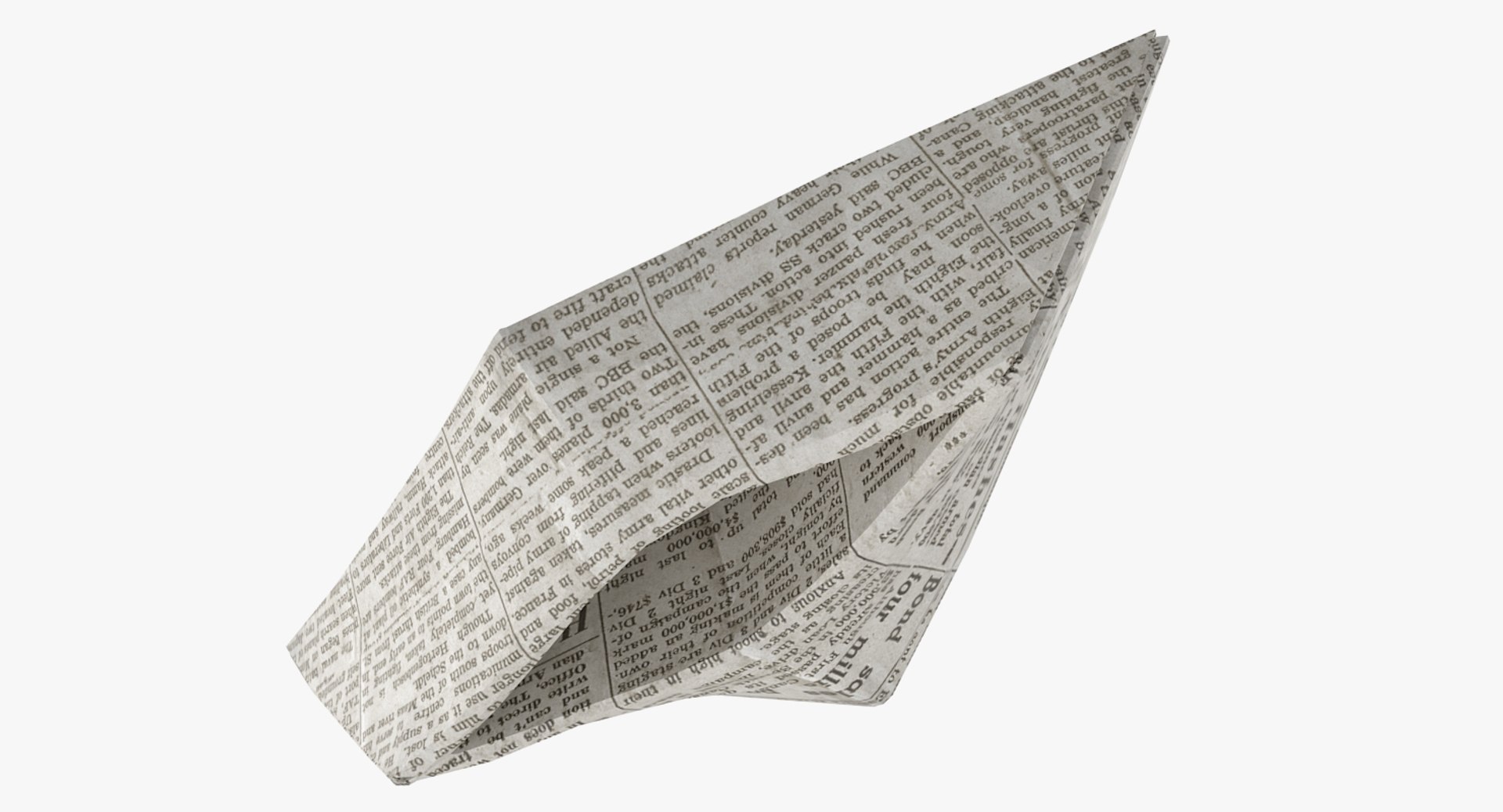 newspaper paper boat 3D model https://p.turbosquid.com/ts-thumb/6T/8s4PGs/8YHglbq2/newspaperpaperboatvray3dmodel005/jpg/1519850591/1920x1080/fit_q87/36413ea1a2af05ca0826a0302b9476a25e40bb24/newspaperpaperboatvray3dmodel005.jpg
