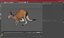 Kangaroo Stands on Four Paws 3D
