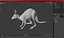 Kangaroo Stands on Four Paws 3D