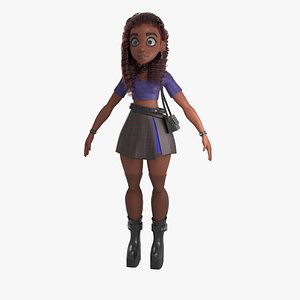 Estilo de cabelo 3D para menina V94 Modelo 3D - TurboSquid 1807102