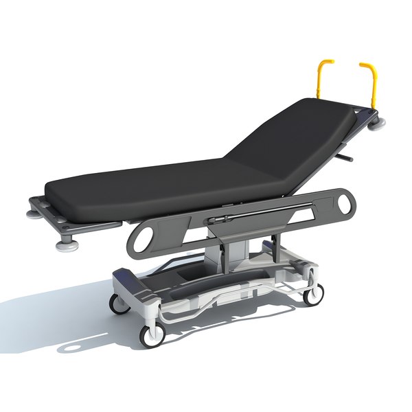 Patient Stretcher Trolley Pose 2 3D model