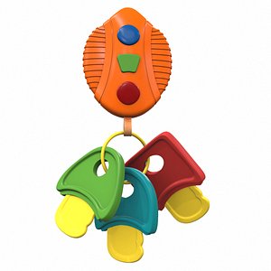 3D Plastic baby toy musical teether keys 3 model