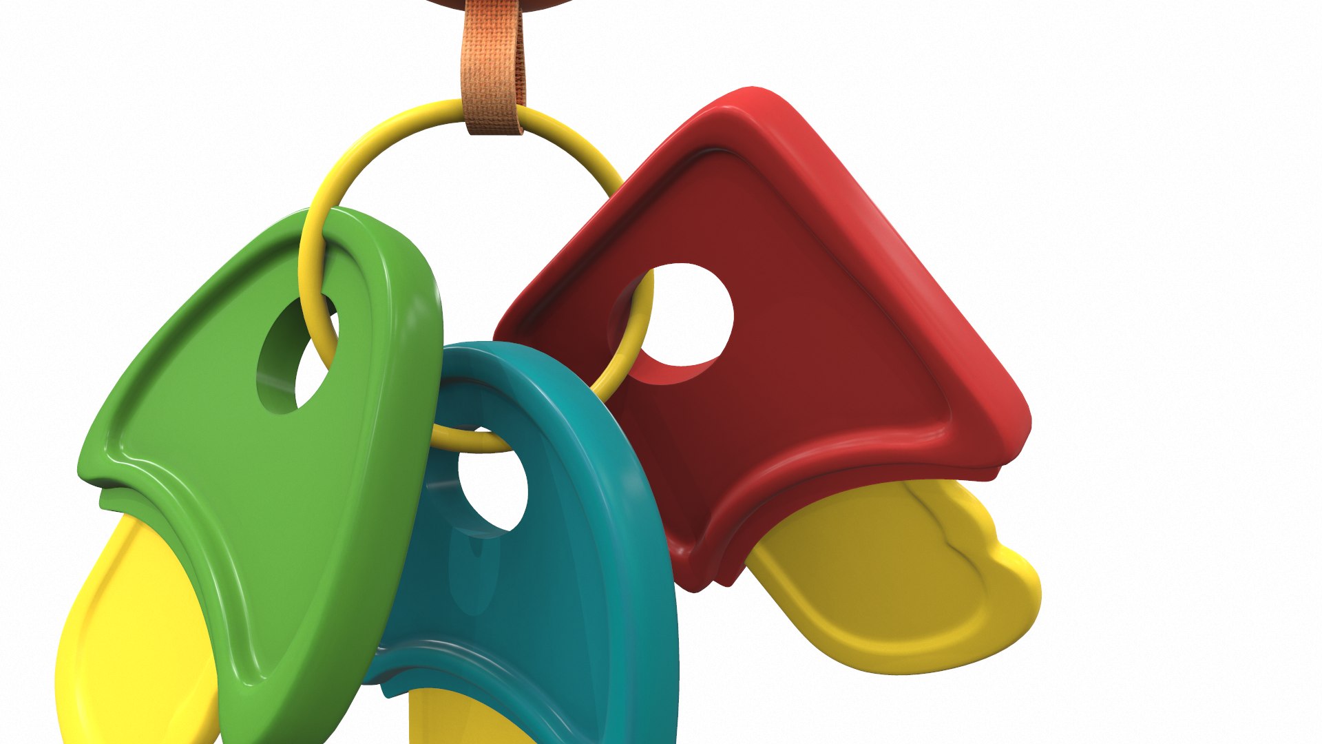 3D Plastic baby toy musical teether keys 3 model - TurboSquid 2109011