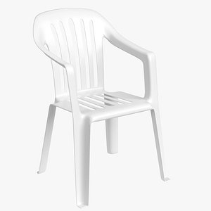 3D Plastic chair 3 model