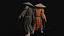 3D Old Samurai model
