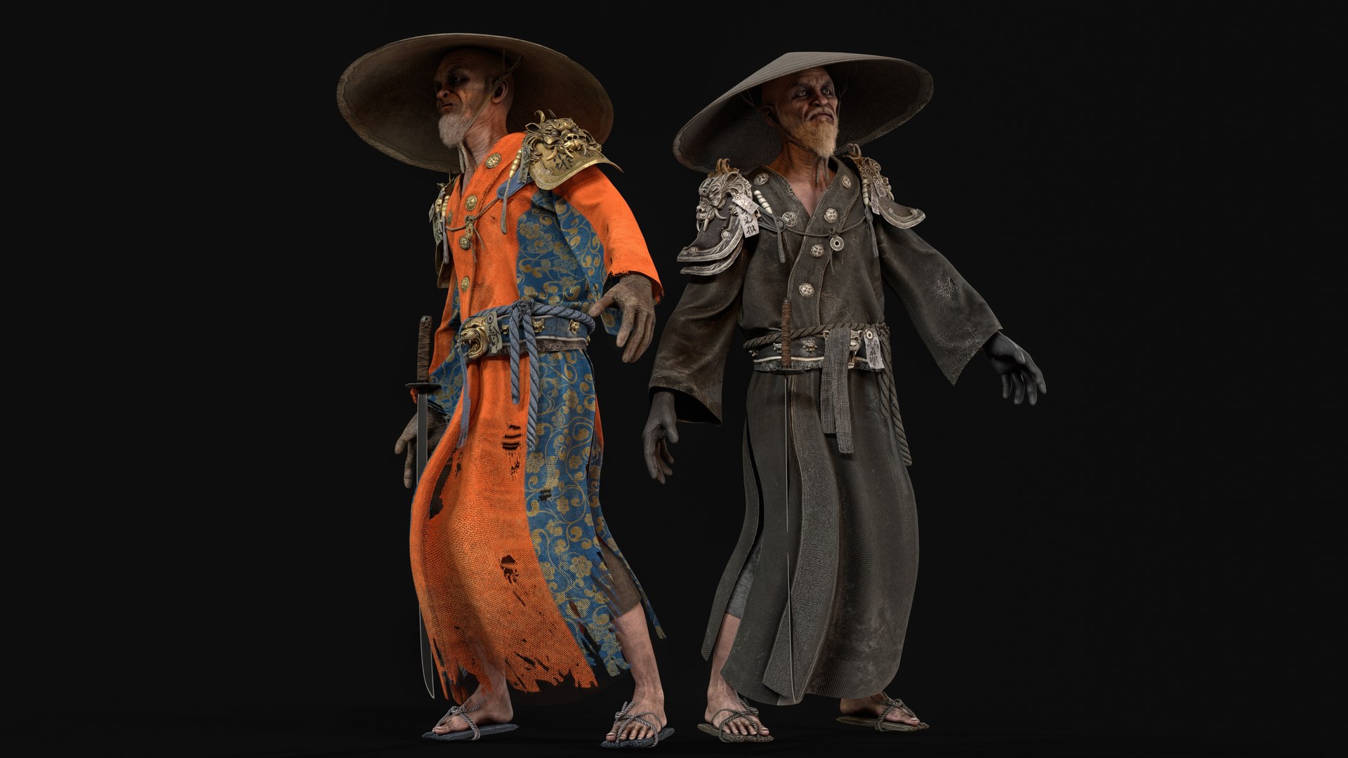 3D Old Samurai model https://p.turbosquid.com/ts-thumb/6T/KXMfHd/8v/desktop10/jpg/1765645427/1920x1080/fit_q87/7331727d57af2523c7a6432f589859ebc78ddb9d/desktop10.jpg