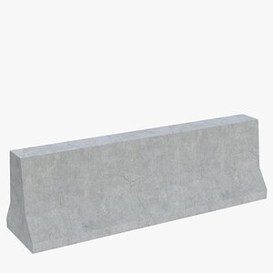 concrete road barrier 3D