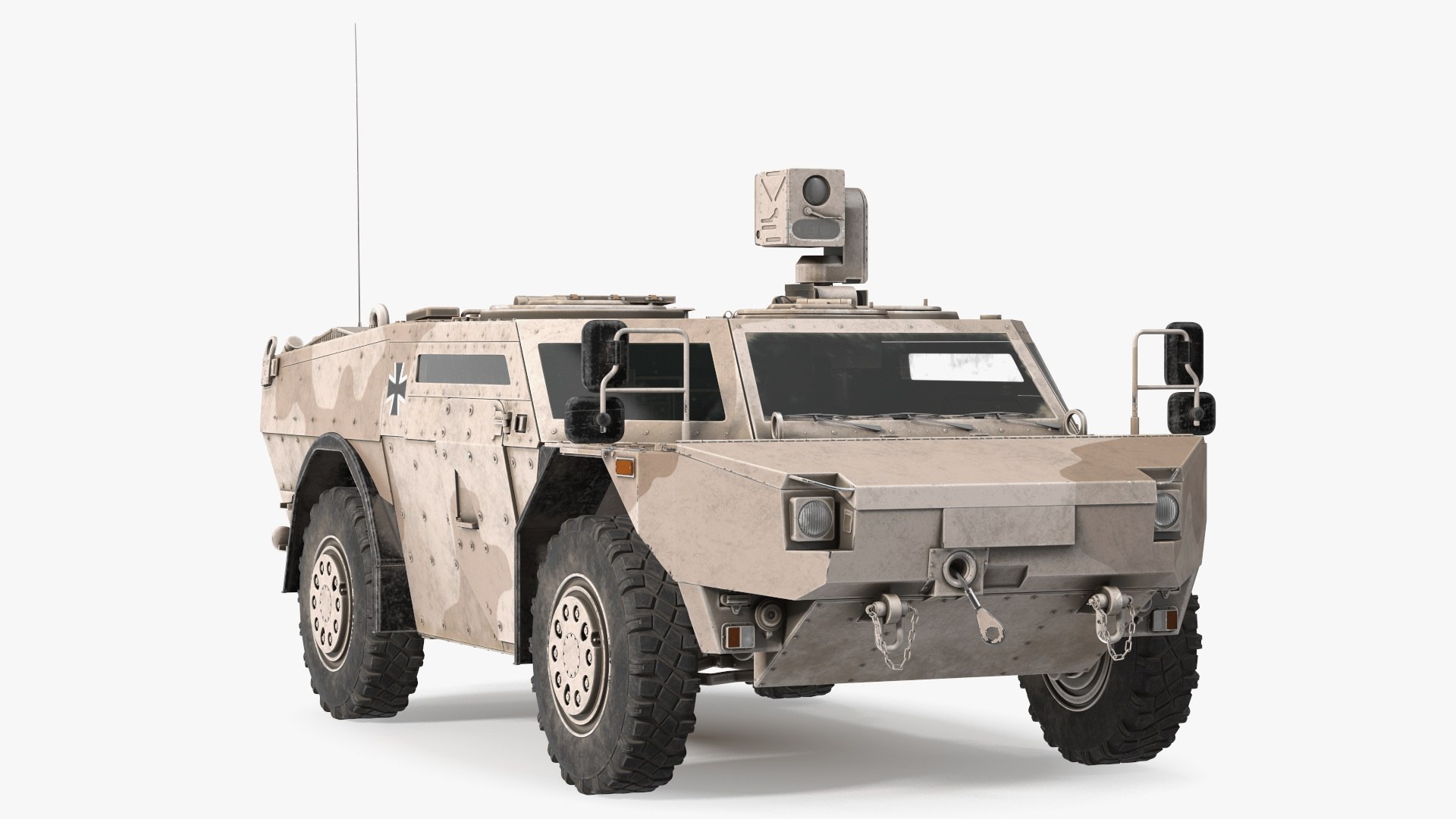 Fennek KMW 4x4 Armoured Vehicle 3D Model 3D model preview