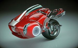 T Bike Solo Wheel 09 3D model