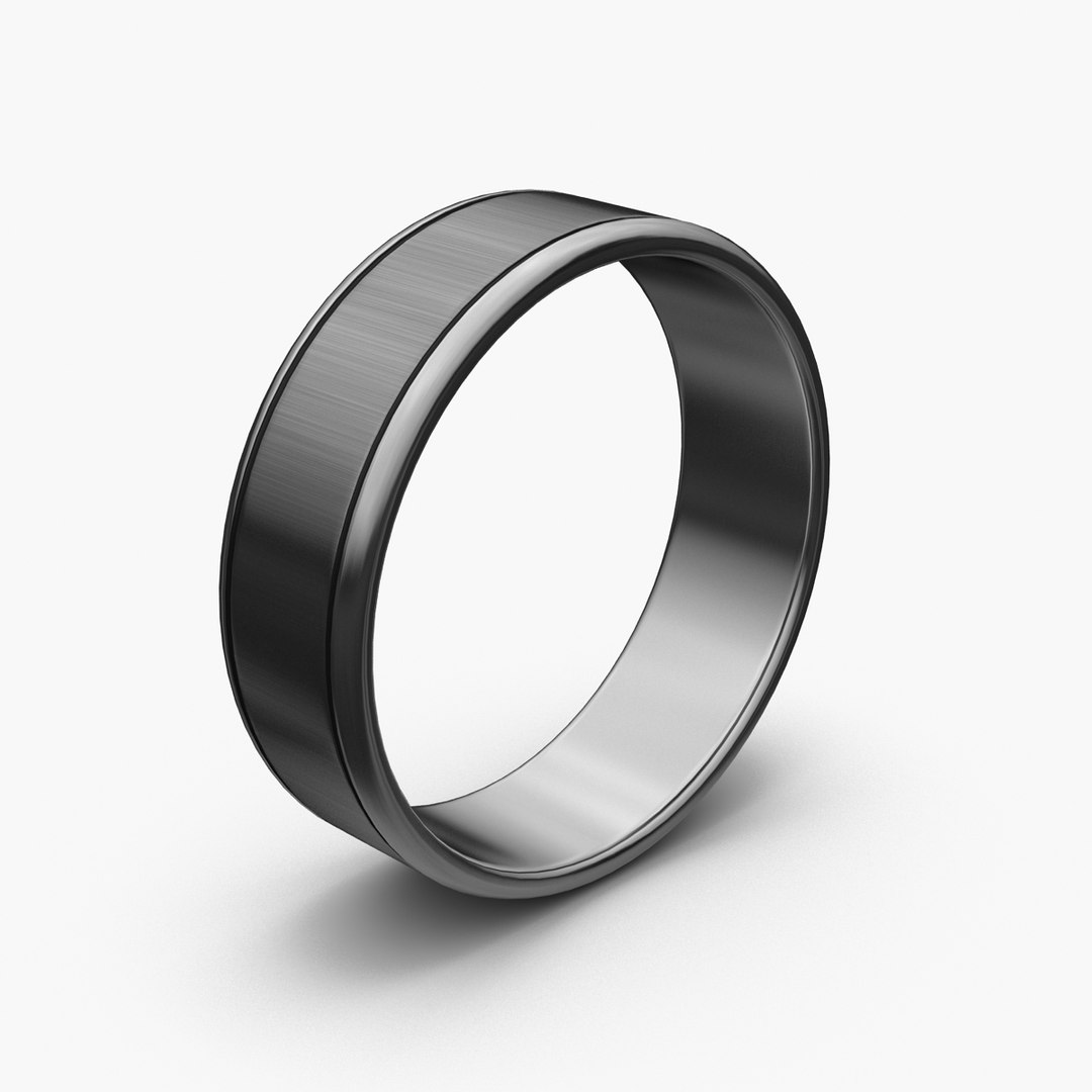 3d male wedding ring model