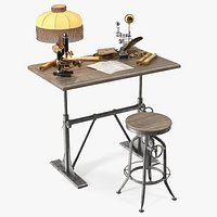 Vintage Table with Old Stuff