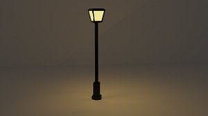 3D model lamppost light lamp