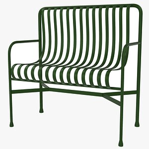 3D Hay Palissade Striped Outdoor Furniture Green Chair 3D