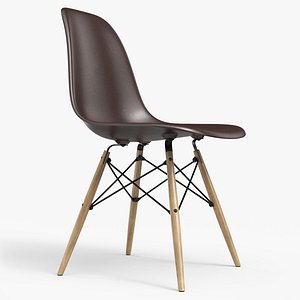 Eames Plastic Side Chair DSW Chocolate