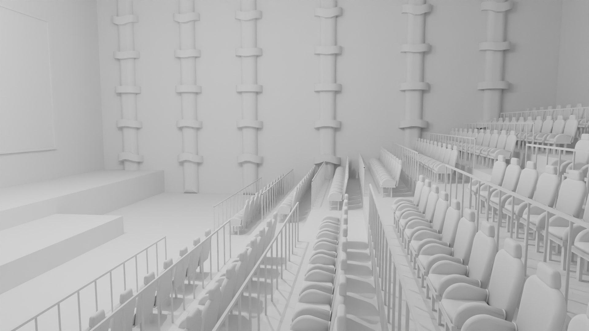 3D Model Movie Theater Interior - TurboSquid 2159605