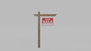 3D For Sale Sign
