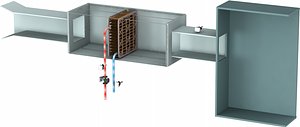 3D cooling coil garbage room