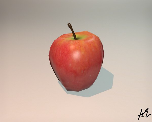 3d model apple realistic video