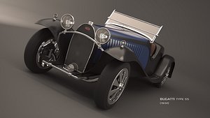 bugatti type 55 car 3d max