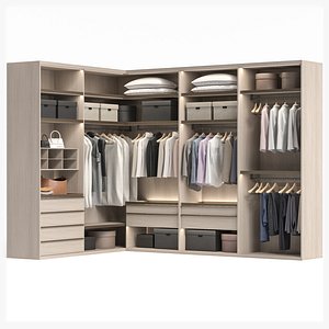 Corner wardrobe 3D
