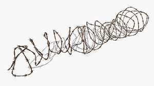 razor barbed wire pbr 3D