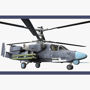 3D model Attack Helicopter KA52 Black Shark Hokum