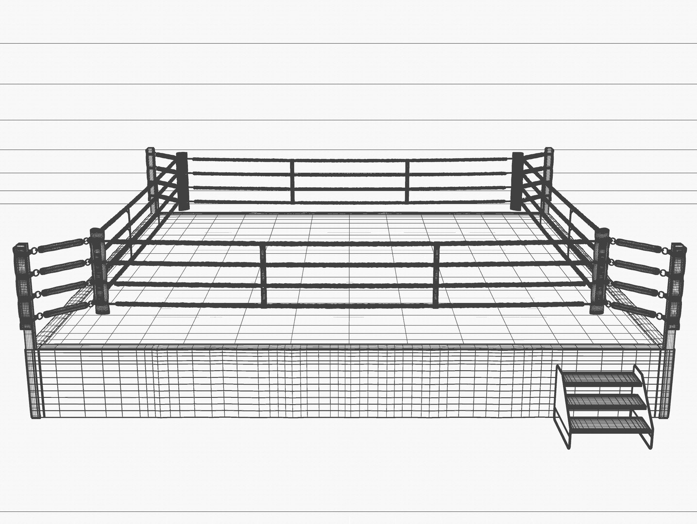 Boxing Ring OVERSIZED 3D model - TurboSquid 2005554