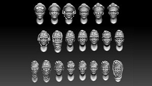 heads caps 3D