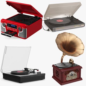 3D Retro Turntables Collection