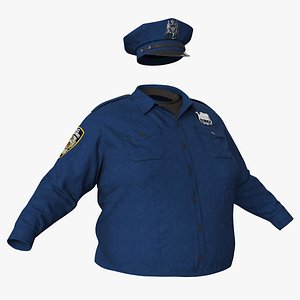 Patrol Uniform Upper Set with Hat For Plus-Size Person