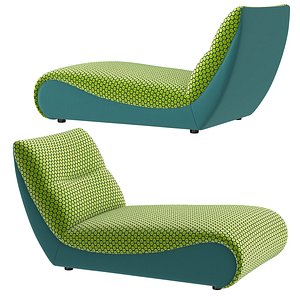 Roche Bobois TEMPS CALME OUTDOOR Fabric sun lounger 3D model