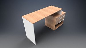 3D model minimalist wooden table type A