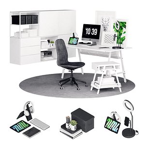 3D Utespelare Nordic Desk model