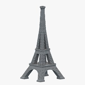 Voxel Eiffel Tower 3D model