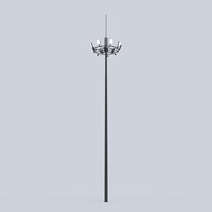 3D Airport Lighting Mast model