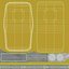 Chaise en plastique PBR basse résolution