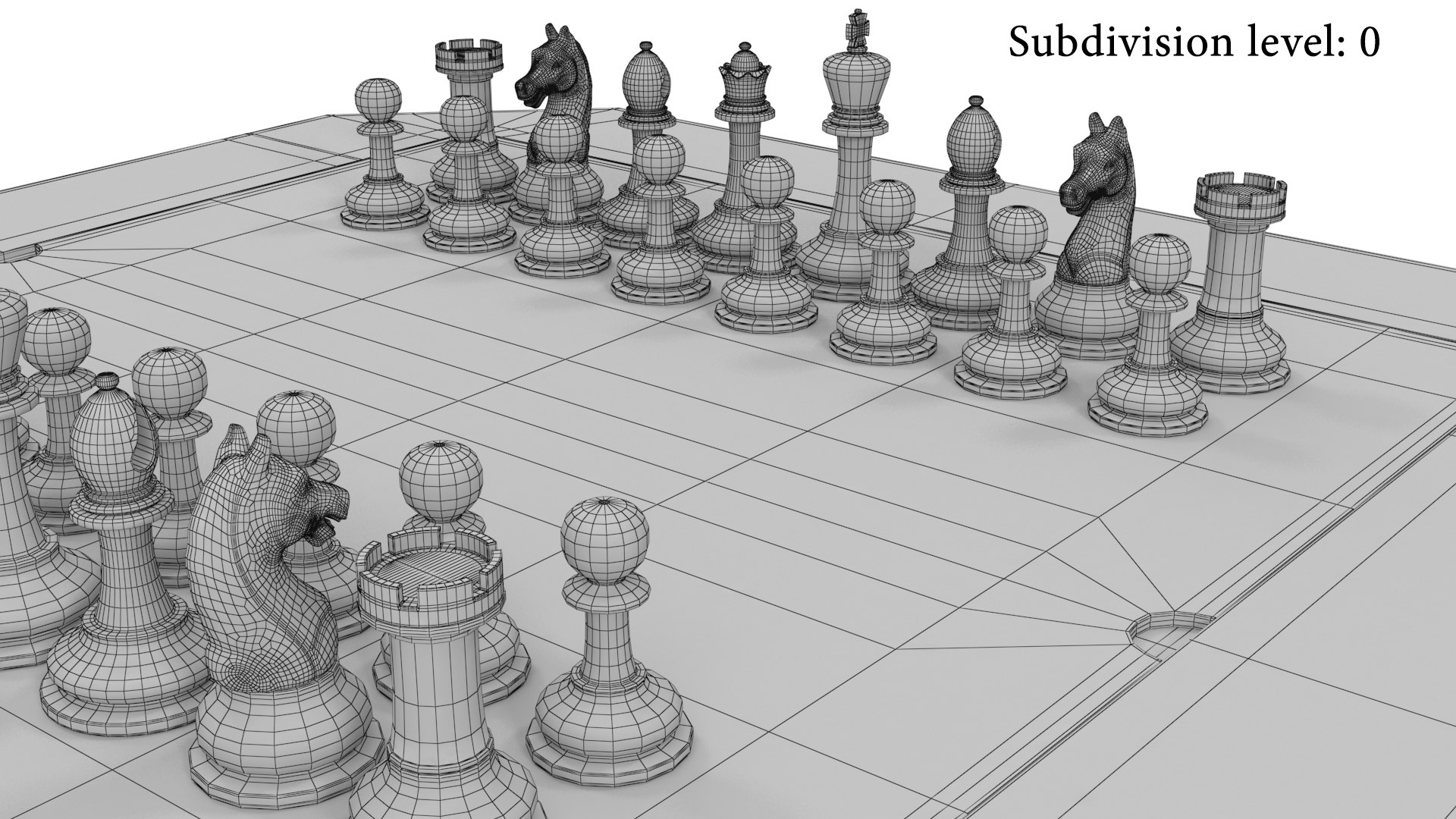 Chess Set Model - TurboSquid 1647069