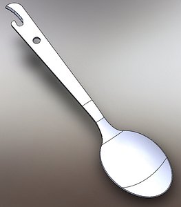 free opener camping spoon 3d model