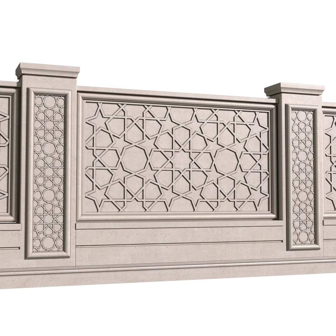 3D Arabian Fence In Oriental Style TurboSquid 1992094