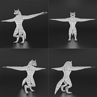 LowPoly WereWolf Base mesh